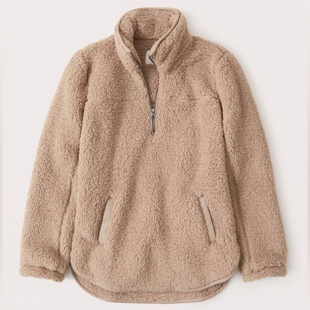 Abercrombie & Fitch half zip Sherpa sweatshirt